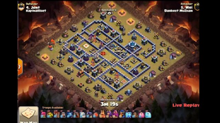 Tiêu diệt Hall 13 bằng đội hình bay siêu hay COC #game