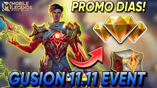 GUSION 11.11 SKIN | 11.11 PROMO DIAMONDS 2022 | MLBB NEW UPDATE