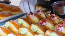 Korea Street Food " Donat Bomboloni varian baru Dengan isi cream  lebih melimpah..!! "