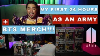 MY FIRST 24 HOURS AS AN ARMY + BTS MERCH!!!