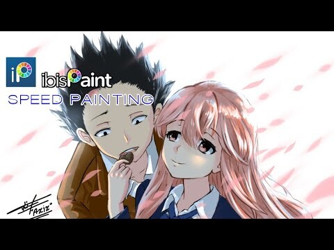 Valentine days 2021 - koe no katachi ( A Silent voice ) digital speed painting || ibis paint x