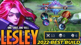 2022: NEW ONE SHOT ONE KILL!! BUFF LESLEY BEST BUILD SIDELANER | BUILD TOP 1 GLOBAL LESLEY - MLBB