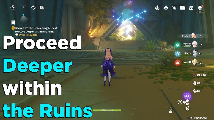 Proceed Deeper within the Ruins Complete 100% Walkthrough Guide - Secret of the Scorching Desert
