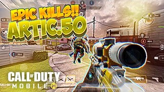 5 KILLS!!🔥IN AROW with the  ARTIC.50🍋Lemon Drop skin🍋 | Call of Duty Mobile