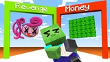Monster School: Money run challenge - Mommy Long Legs vs Zombie | Minecraft Animation