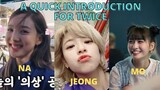 A QUICK INTRODUCTION FOR TWICE (Part 1: Nayeon, Jeongyeon & Momo)