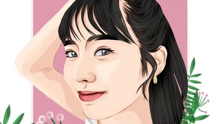 vector art Akita Shiori