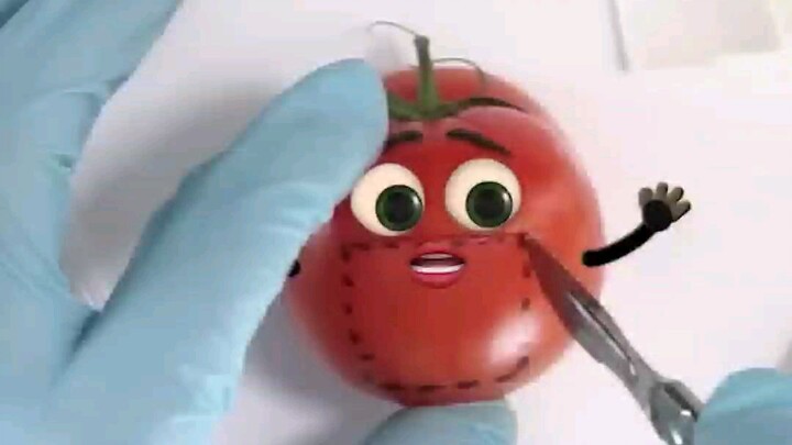 Tomato C-Section A Healthy Boy @fruitsurgery @shorts @animation@foodsurger_Full funny