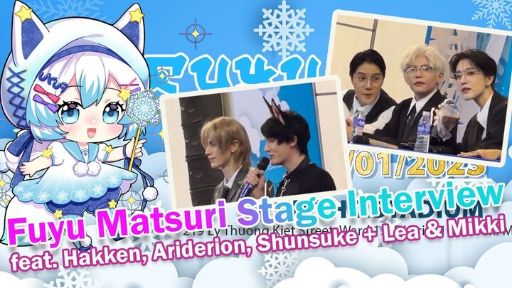 Hakken Ryou, Ariderion, Shunsuke with Lea & Mikki (Stage Interview at Fuyu Matsuri, Vietnam)