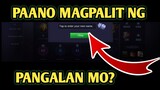 LIBRENG PAANO MAGPALIT NG PANGALAN SA ML? 🤔