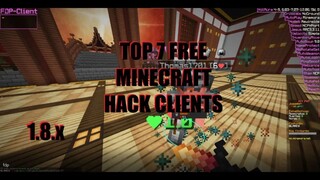 TOP 7 FREE MINECRAFT HACK CLIENTS 🔥 FREE INVIS CLIENTS AND RAGE CLIENTS 😍 with download and config