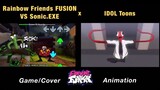 All Rainbow Friends Compilations x Sonic.exe x FNF Animation Triple Trouble Friends to your end Red