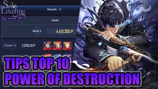 Tips Cara Mudah Masuk Top 10 Power of Destruction Hard Mode | Solo Leveling: ARISE