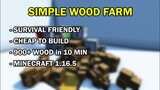 Minecraft: Simple Wood Farm 1.19