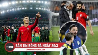 Bản tin Bóng đá ngày 30/3 | CR7 & Lewy "dắt tay nhau" đi World Cup; Ai Cập cùng Thụy Điển lỡ hẹn W.C