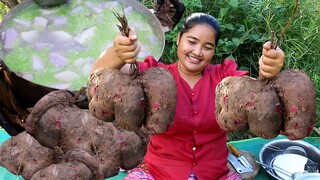 Amazing Cooking dessert yam with coconut recipe & Cooking Life