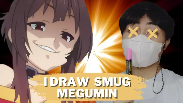 This Smug Smile of Megumin ðŸ¤£ KonoSuba Fanart | Megumin on a whiteboard