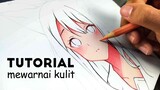 Cara Mewarnai Kulit Wajah Anime Dengan Pensil Warna