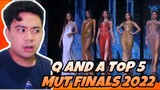 ATEBANG REACTION | TOP 5 ANNOUNCEMENT AND Q ANDA #top5 #missuniversethailand2022
