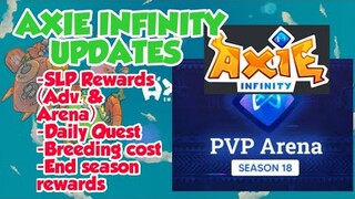 Season 18 Axie infinity updates or changes August 9, 2021