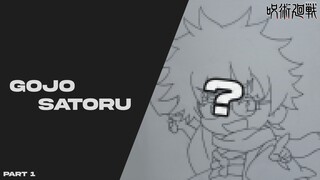 Drawing - Gojo Satoru Chibi Drawing || Jujutsu Kaisen || Part 1