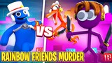 Os Rainbow Friends Viraram Murder no Roblox😁 Murder Mystery 2