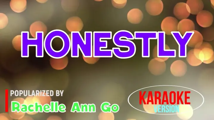 Honestly - Rachelle Ann Go | Karaoke Version |HQ 🎼📀▶️