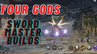 FOUR GODS GUIDE : SWORD MASTER SAMPLE BUILDS (TAGALOG)