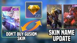 Don't Buy The New Skin Of Gusion 1st | Selena Villian Skin & M3 Roger Skin Name Revealed | MLBB