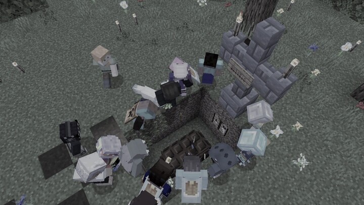 Tổ chức tang lễ trực tuyến cho một người bạn trong máy chủ Minecraft