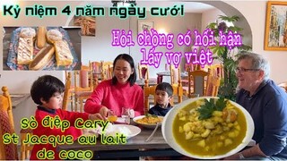 Sò điệp cary nước cốt dừa học lóm nhà hàng/kỷ niệm ngày cưới/Cuộc sống pháp /Ẩm thực ViệtNam