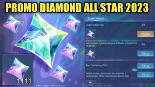 CUMA LOGIN DAPET RIBUAN DIAMOND KUNING !! SUDAH RILIS PROMO DIAMOND ALL STAR 2023