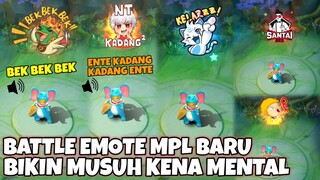 BATTLE EMOTE MPL TERBARU! UDAH RAMAH GAK TOXIC! BEK BEK BEK, ENTE KADANG KADANG