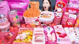 편의점 먹방 🌸 로제불닭 김밥 까르보 치즈 불닭떡볶이 젤리 라면 BTS 껌 디저트 Korean Convenience Store Food Mukbang ASMR Ssoyoung
