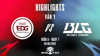 EDG vs BLG | Highlights - Game 1 | Tuần 3 Ngày 7 | LPL Mùa Hè 2022