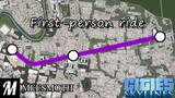 LRT Line 2 East Extension: First-person ride | Cities: Skylines (3/3)