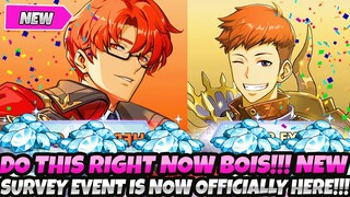*DO THIS RIGHT NOW BOIS!!* NEW EVENT IS NOW OFFICIALLY HERE! (Solo Leveling Arise Survey)