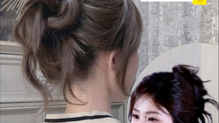 白鹿同款碎发丸子头！新年氛围感发型！简单扎法！