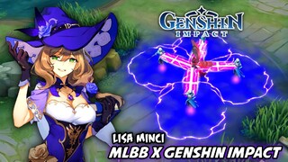 Alice As Lisa Skin! MLBB X GENSHIN IMPACT COLLABORATION