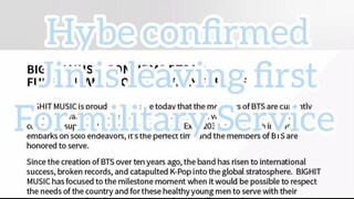 Hybe confirmed BTS military service... 😭