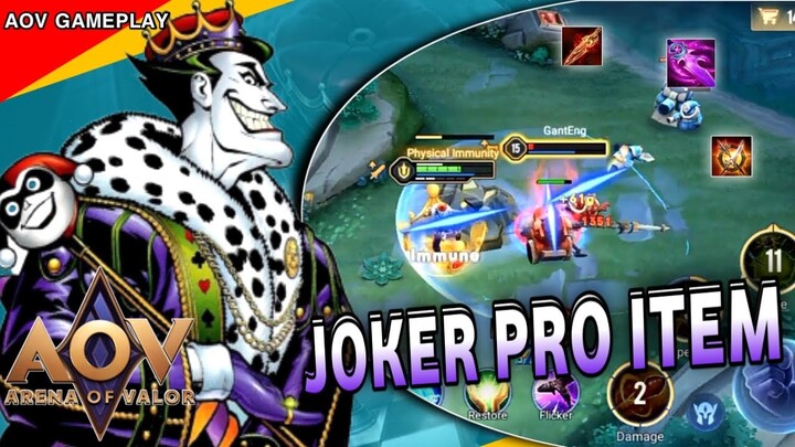 Joker AOV Gameplay - Aov Joker Best Build - Arena of Valor | Liên Quân mobile | 傳說對決 | 펜타스톰 | RoV