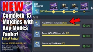 *TIPS* HOW TO COMPLETE 15 MATCHES with Any Modes in EASIEST WAY!   | COD MOBILE