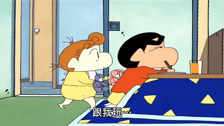 Xiaokui bisa bicara! Imut-imut sekali! Crayon Shin-chan punya pekerjaan rumah yang harus diselesaika