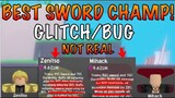 Glitch/BUG Revealed: ZENITSU VS. MIHAWK |THE REAL BEST SWORD CHAMP|AFS