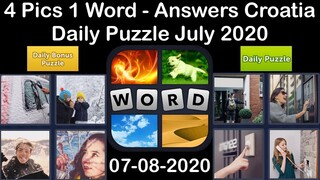 4 Pics 1 Word - Croatia - 08 July 2020 - Daily Puzzle + Daily Bonus Puzzle - Answer - Walkthrough