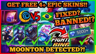 4 FREE EPIC SKIN I GOT FROM KOF EVENT 2020 (VPN BRAZIL + MEXICO)! - Mobile Legends