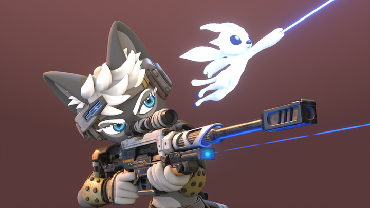 Thực hành hoạt hình máy xay sinh tố "Little Fox Plays Apex Legend"