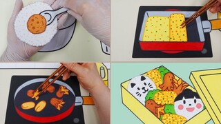 [Stop-motion animation] Preparations before a spring trip: Making a super hearty lunch box | Healing