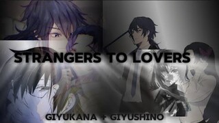 •Strangers to Lovers•Part1 Modern era•First meeting•Giyushino + Giyukana•Demon slayer texting story•