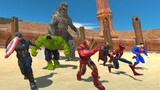 AVENGERS vs GODZILLA - Animal Revolt Battle Simulator